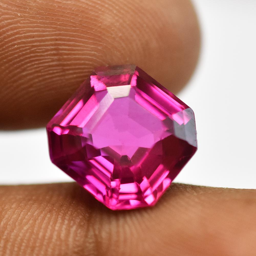 Natural Purple sapphire 9.65 Ct Certified Square Cut Stunning Loose Gemstone
