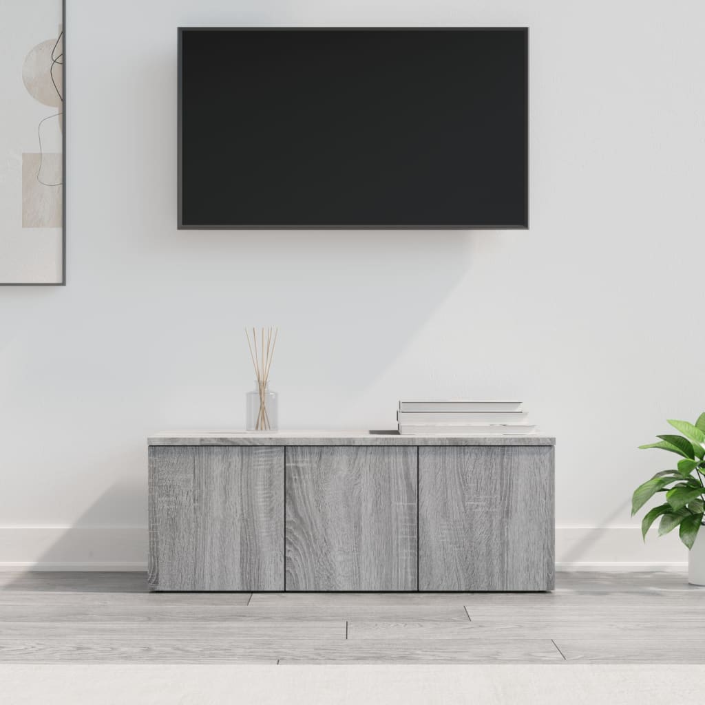 TV Cabinet Gray Sonoma 80 x 34 x 30 cm Particleboard