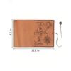 Vintage Treasure Map Roll Pencil Case – Large Capacity Leather Stationery Bag with Embossed Buckle
