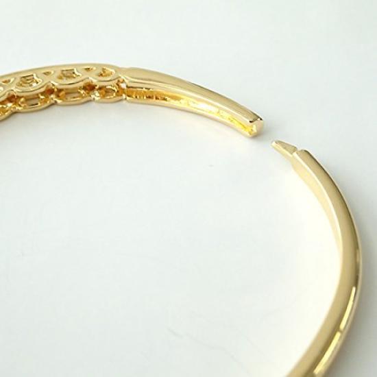 Celebrity Gold Combination Bangle Bracelet 9422 [Gift Wrapped]
