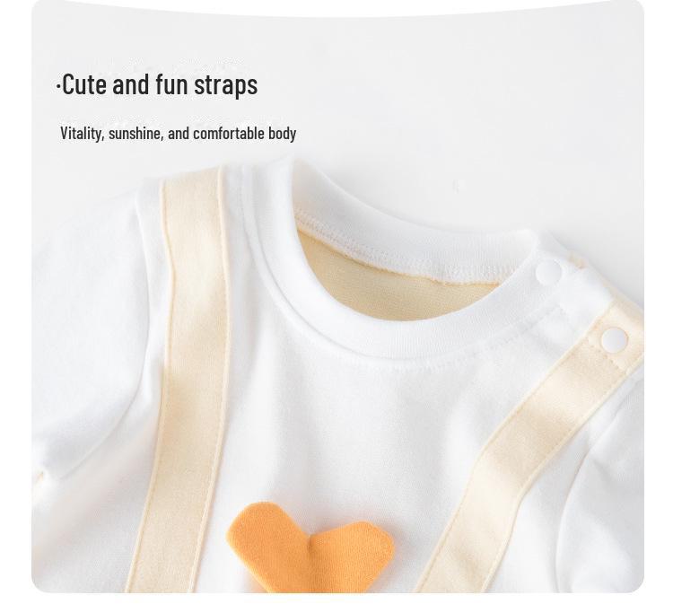 Unisex Baby Cotton Jumpsuit for Spring and Autumn – Long-Sleeve Romper for Newborns, Ideal for Crawling and Playtime.