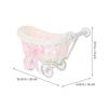 Pink Woven Storage Basket Set of 4, Wedding Candy Holder, Decorative Organizer for Home, Bathroom, Office, Party Favor Gift Box