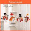 Santa And Snowman Christmas Resin Decor Figures Pendant For Celebration Holiday