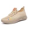 Womens Breathable Mesh Flat Walking Shoes With Non-Slip Rubber Sole Lightweight Casual Lace-Up Sneakers Fall