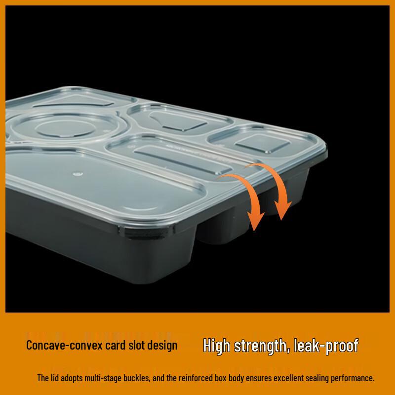 Einweg-Rechteckiger Lebensmittelbehälter mit 7 Fächern