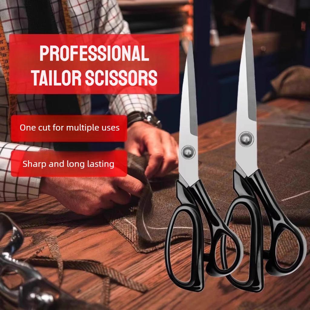 10 Inch Stainless Steel Tailor Shears for Fabric Leather Cutting Professional Sewing Craft DIY Apparel Making Tool Accessory