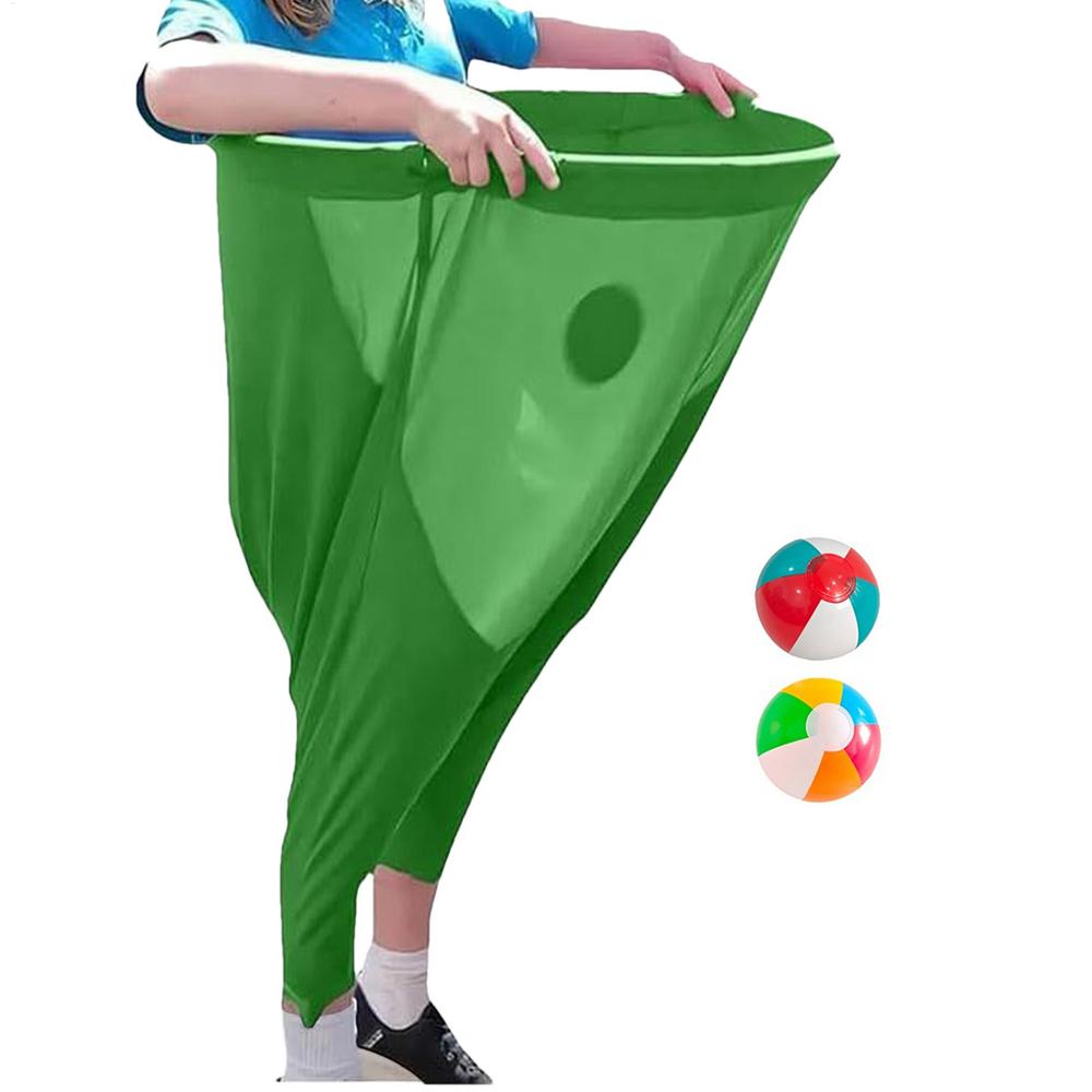 Sack Race Bags for Kids Backyard Relay Race Games Funny Giant Stretch Pants Game with 2 Bouncy Balls for Lawn Festival Birthday