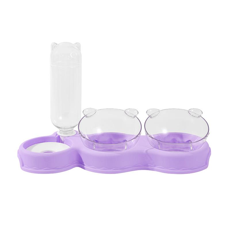 Double Bowl Automatic Pet Feeder Water Dispenser Cat Basin Dog Bowl Cat Bowl Cat Supplies Water Dispenser