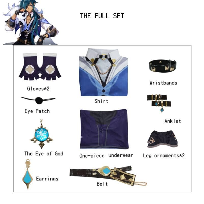 

Косплей Импакт Геншин Кэйя Ледяной Кавалерист Костюм Ролевой Головной убор Одежда M