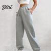 Women Sweatpants High Waisted Loose Fit Sport Pants with Casual Trousers Pockets Crossover Joggers Athletic Comfy Workout Breathable