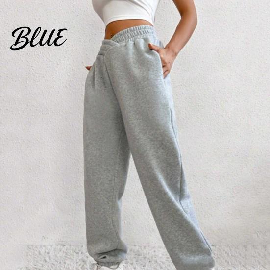 Women Sweatpants High Waisted Loose Fit Sport Pants with Casual Trousers Pockets Crossover Joggers Athletic Comfy Workout Breathable