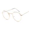Vintage Round Glasses Clear Lens Fashion Gold Round Metal Frame Glasses Optical Men Women Eyeglass Frame Fake Glasses
