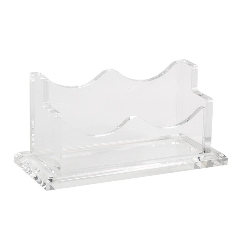Transparent Acrylic Business Card Holder Multi-layer Office Desk Stand Single Layer, Thickened