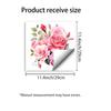 Watercolor Powder Rose Toilet Paper Self-adhesive Removable Bathroom Toilet Cover Decorative Sticker