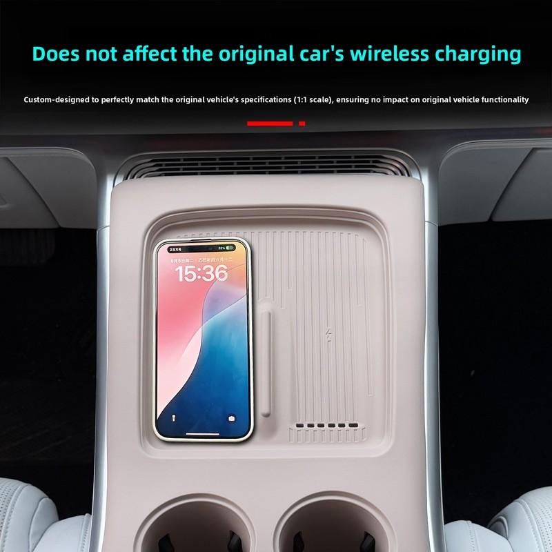For XPENG G9 24-25 Car Integrated central control silicone pad Wireless water filling cup holder Scratch resistant Accessories