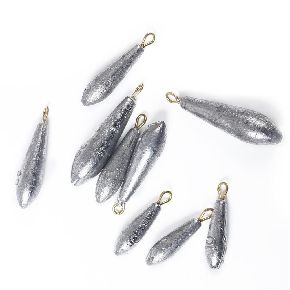 Gota de Lluvia Forma Aerodinámica Pesos de Pesca Plomada de Pesca Para Pesca de Fondo Pesca en el Mar