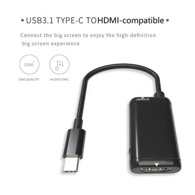 USB 3.1 Type C To HDMI-compatible Converter Cable USBC Male To HDMI-compatible Female Adapter for Android Phone Tablet Wholesale