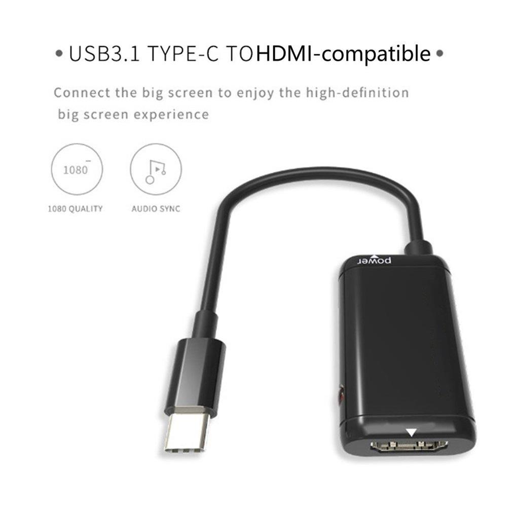 USB 3.1 Type C to HDMI-compatible Converter Cable USBC Male to HDMI-compatible Female Adapter for Android Phone Tablet Wholesale