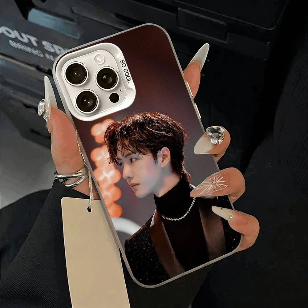 

Young pop idol-W-Y-B-W-ang Yibo Phone Case For iPhone 17,16,15,14,13,12,11 Plus,Pro Max,XS,white silver phone case iPhone14Pro