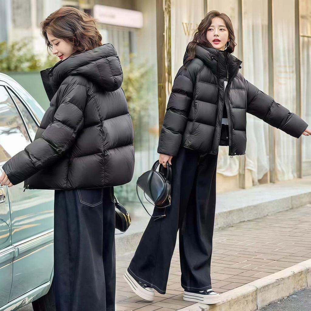 Short Hooded Loose Thickened Warm Puffer Jacket