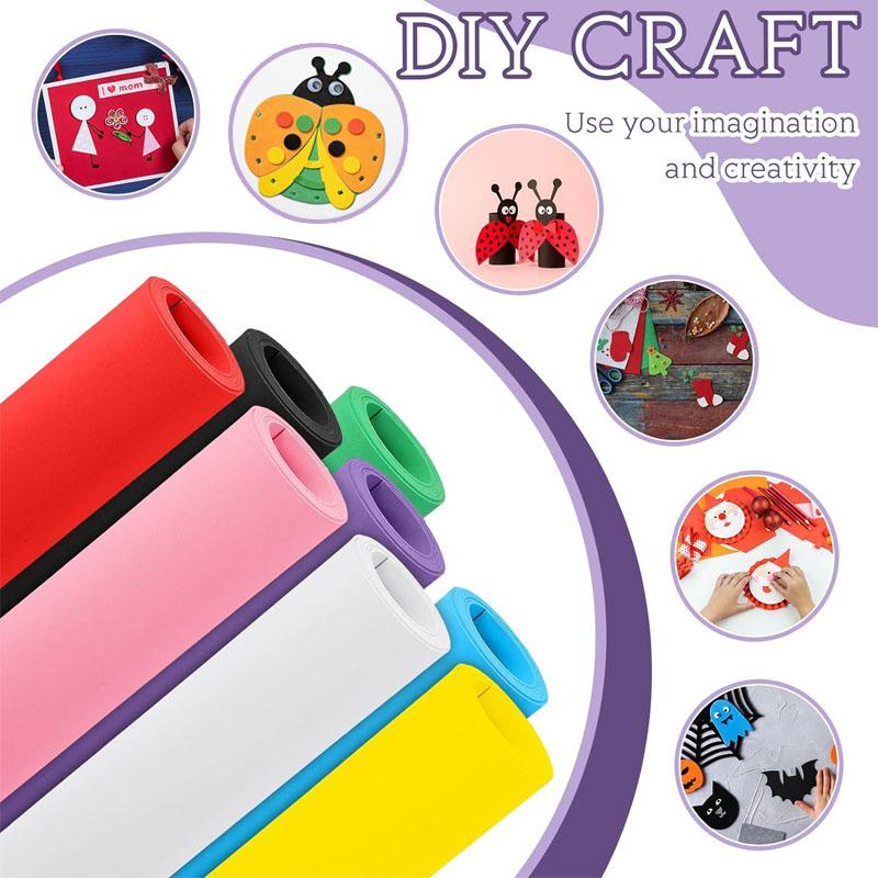 1 buc foi de spumă Eva colorate pentru cosplay spumă EVA 1 mm grosime 50 cm x 50 cm / 50 cm x 90 cm Hârtii din spumă EVA pentru proiecte de bricolaj