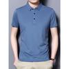 Hochelastisches Nahtloses Herren-Poloshirt aus Eisseide - Schnelltrocknend, Sommer, Kurzärmlig, Bügelfrei, Neuer Stil