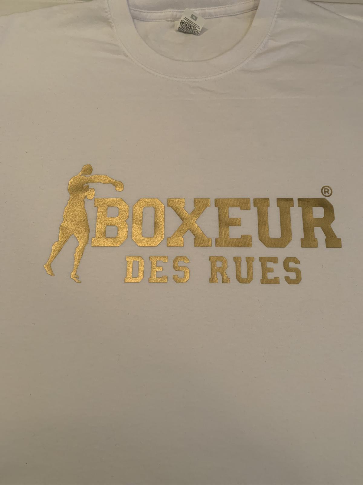 Футболка Бодибилдинг Фитнес Palestra  Боксер Логотип Золотой   XL