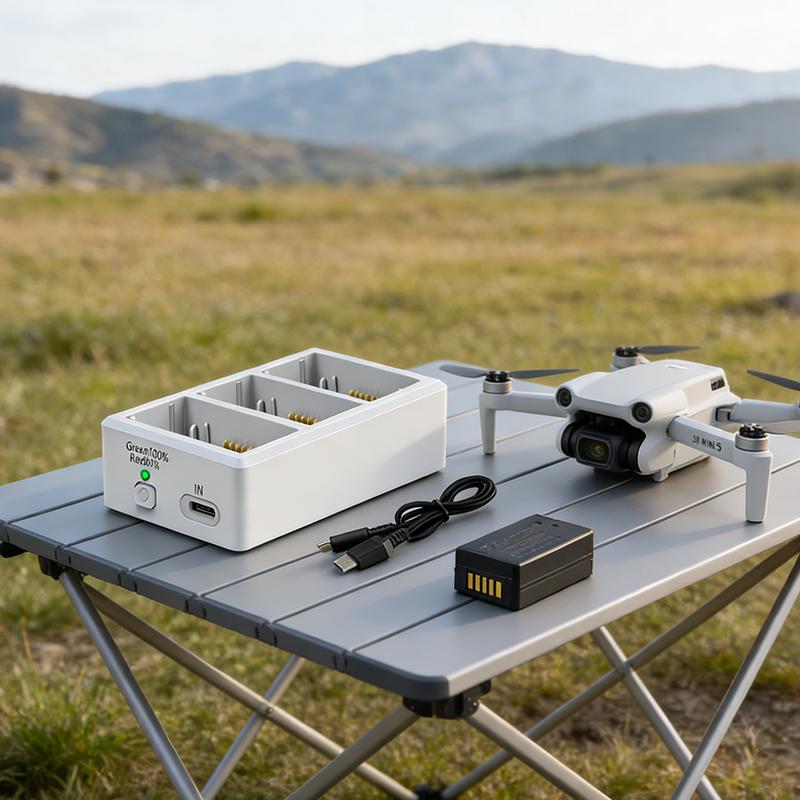 Multifunction Travel Charging Dock For Drones Battery Supports 3 Batteries Simultaneous Charge And Power Mode