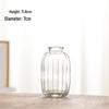 Retro Embossed Transparent Glass Vase: French-Inspired Luxury Home Decor for Living Room