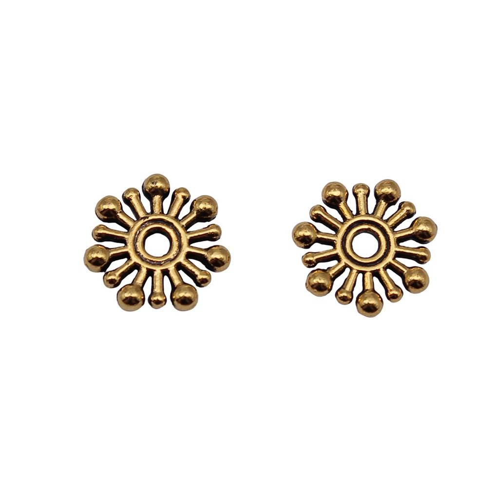 Caps Beaded Edge Spacer Beads Antique Style For DIY Jewelry Projects