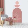 Boho Watercolor Wall Sticker Vinyl DIY Removable Geometric Wall Decals Nursery Girls Room Playroom Home Decor
