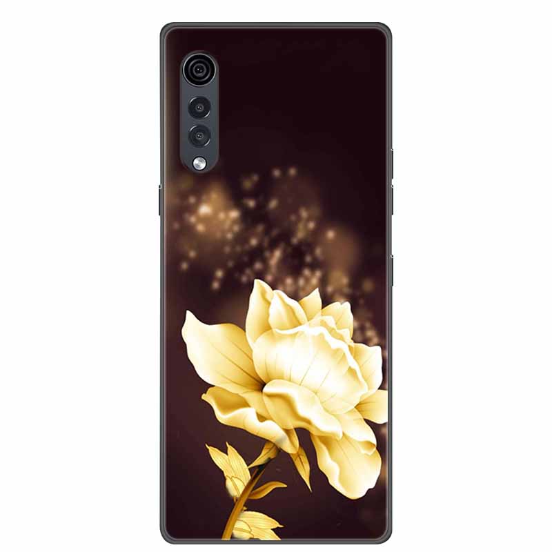 For LG Velvet Luxury Phone Case Black Soft Silicone TPU Back Cover for LGVelvet 5G Funda LMG910EMW Protector Capa Cartoon Coque
