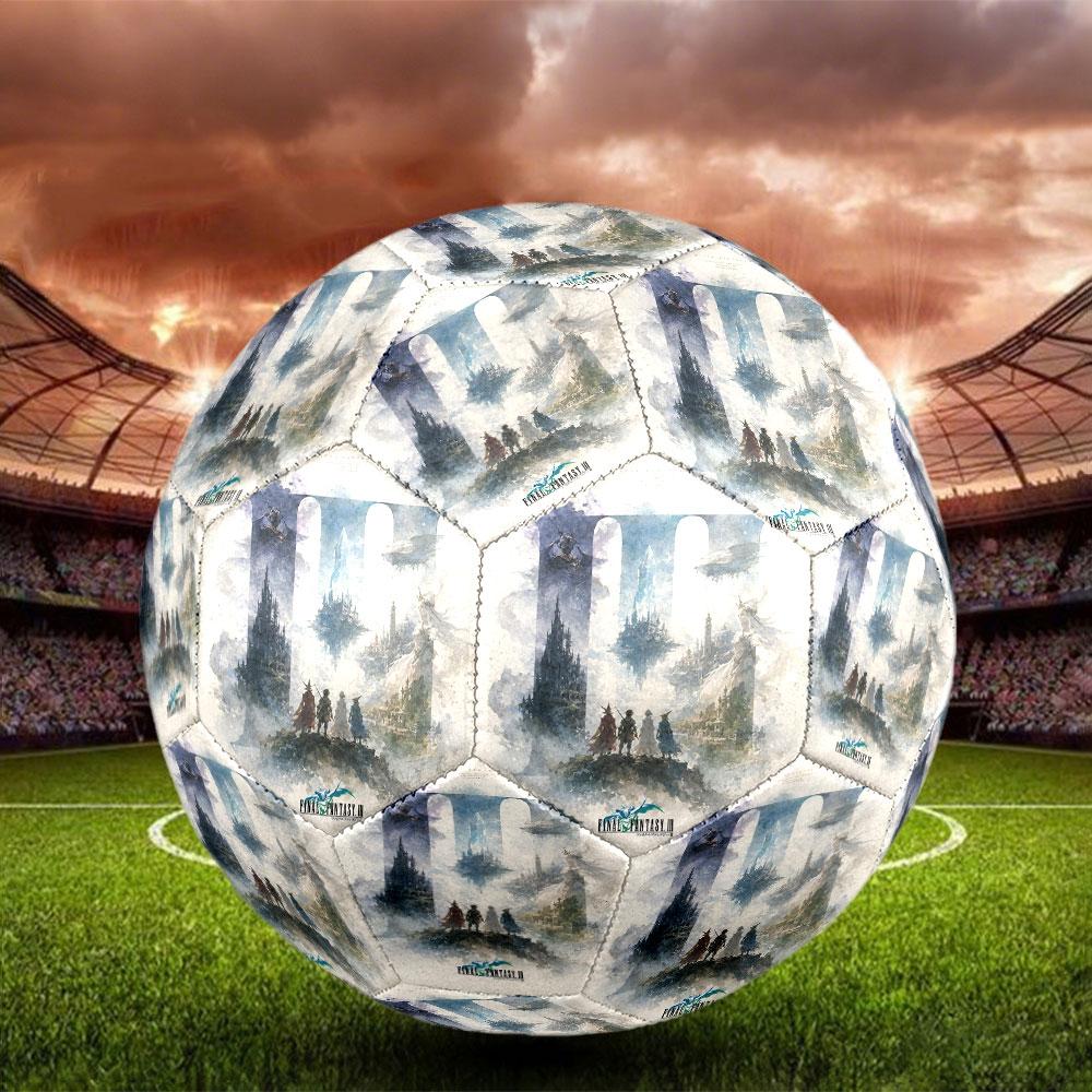 Final Fantasy Print Size 5 Soccer Ball, Standard Match Football for Sports Game and Team Practice, Ideal Gift for Soccer Fans