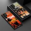 Thin Ring Magnetic Phone Case For Samsung Galaxy S26 Ultra S25 FE S24 S23 S22 Plus S21 FE Seaside Coconut Print Hybrid TPU+PC Matte Cover