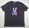 Psycho Bunny Norridge Graphic Tee Size 6 Black Swirl Bunny Logo Shirt NWOT Unisex T-Shirt