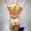 Hot Sale Women's Beaded Crystal Belly Dance Costume Wear Bra+Belt+Necklace 3pc Set Sexy Bellydancing Costumes Clothes