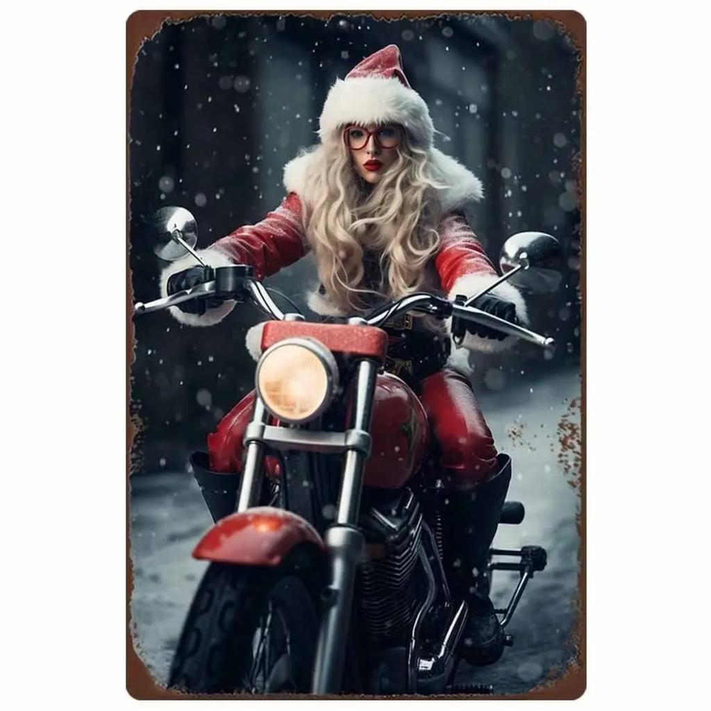 Western Cowgirl  Retro Truck Metal Wall Decor 79x119in  Rustic Country Wall Art No Frame Ready to Hang Holiday Gift