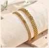 Waterproof Mesh Chain Anklet18k Gold Plated Tarnish Free Flat Mesh Link Women's Anklet Bracelet Summer Foot Accessories
