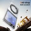 For Samsung Galaxy Z Flip6 5G Case Magnetic Kickstand Clear PC Phone Cover with HD Screen Film