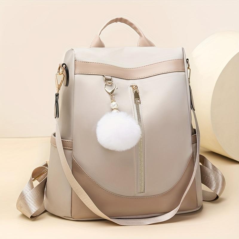 Mochila Elegante para Mujer Mochila de Gran Capacidad Nailon Resistente al Agua y Múltiples Bolsillos Mochila Moderna para Escuela, Viaje, Uso Diario