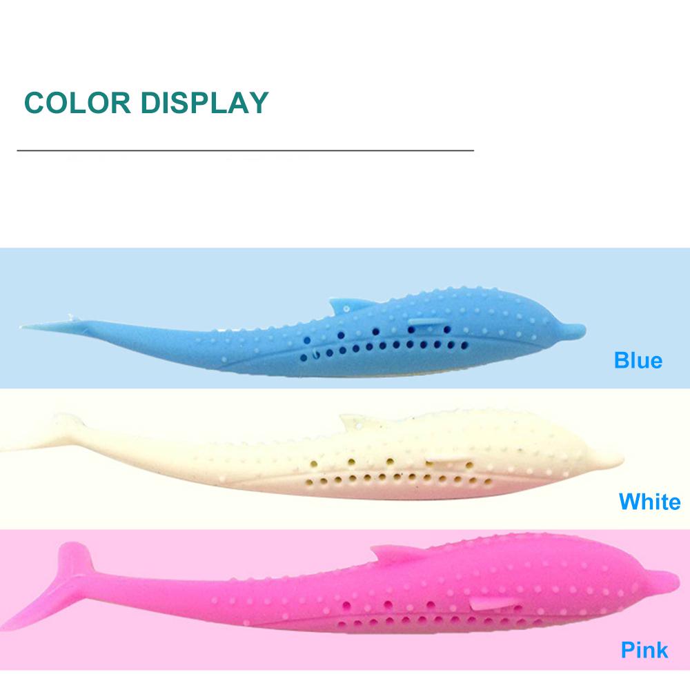 Cat Catnip Toys Fish Shape Toothbrush with Catnip Silicone Molar Stick Teeth Cleaning Playing Chew Toy Pet Supplies