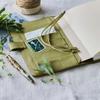 Hobonichi Techo A5 Obal Šalvějově zelená Kůže Plánovač Japonsko
