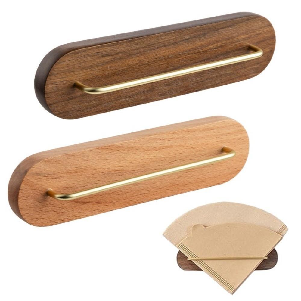 Wooden Coffee Filter Holder Wall-mounted Filter Storage Stand Table Napkin Holder  Kitchens