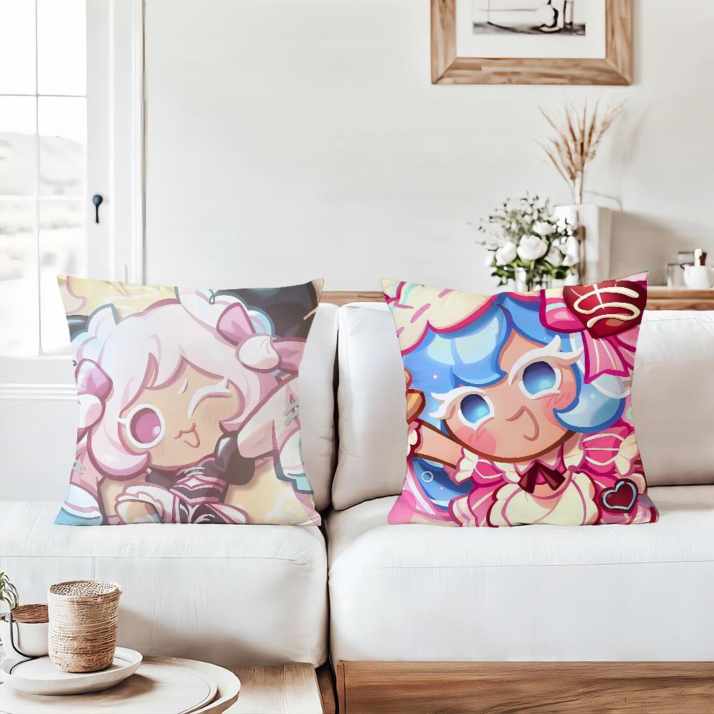 Funny Game C-Cookierun K-Kingdom Pillow Case Office Cushions Suitable For Sofa Car Bedroom Decorative Cushion Cover