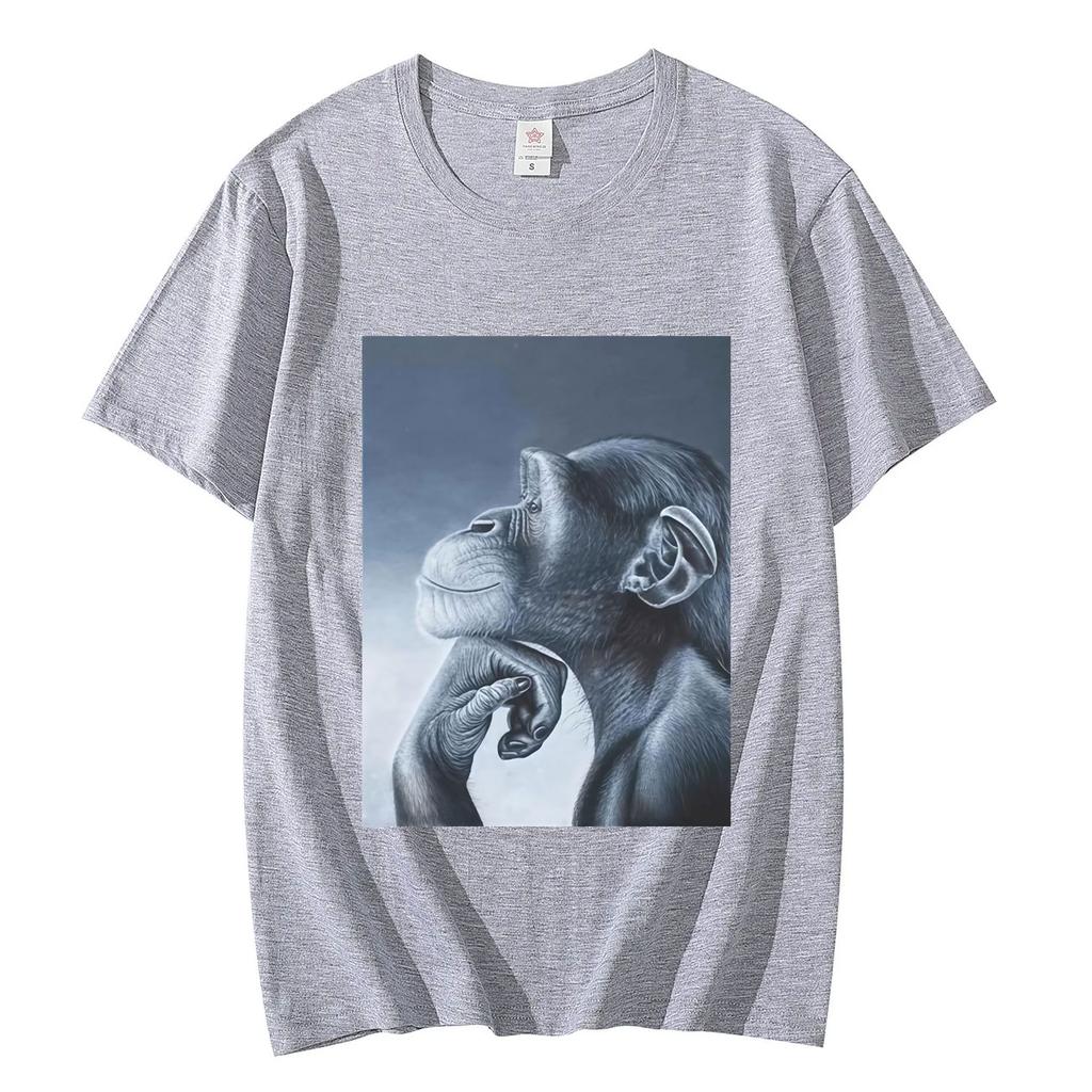 Lustige Rage Bait Affen Meme T-Shirts Mode Vintage Kurzarm T-Shirts Herren Damen Kleidung Sommer Hohe Qualität Baumwoll T-Shirts