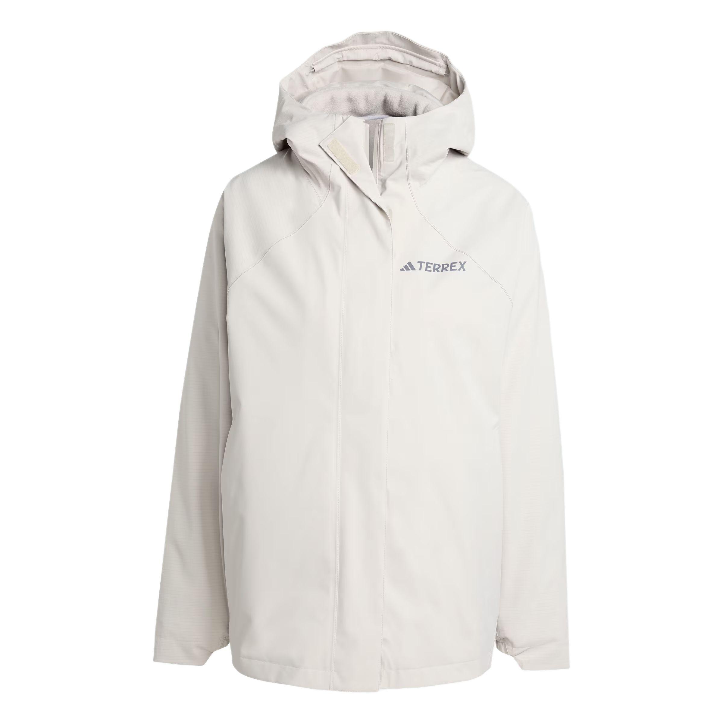 

Adidas Женская куртка Terrex Xploric 3-в-1 с капюшоном, водонепроницаемая, ветрозащитная JV8690 S