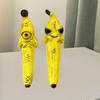 Resin Banana Man Figurine Sensory Toy Cartoon Banana Figure  Kids Birthday Gift