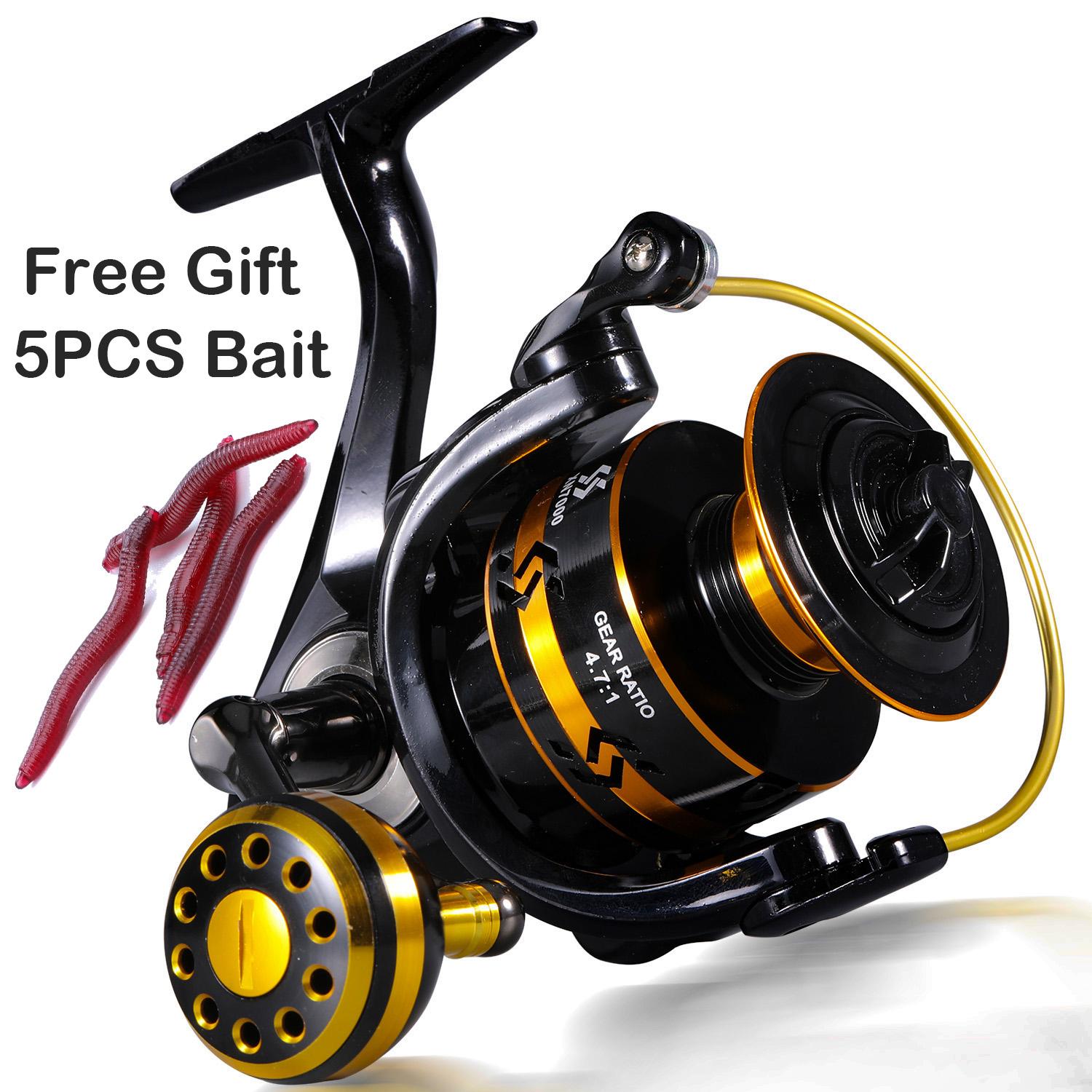 

SOUGAYILANG Рыболовная катушка XN2000-7000 Drag 10 кг Металлическая/EVA шариковая рукоятка Спиннинговая катушка Катушка для морской воды для карповых катушек Рыболовные инструменты Series 2000