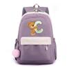 Zaino in Tela Stampata Orsetto 26 Lettere dell'Alfabeto Inglese Cartella Scolastica Zaino Kawaii per Ragazza Zaino per Libri Borsa Scolastica Studente Regalo Teen