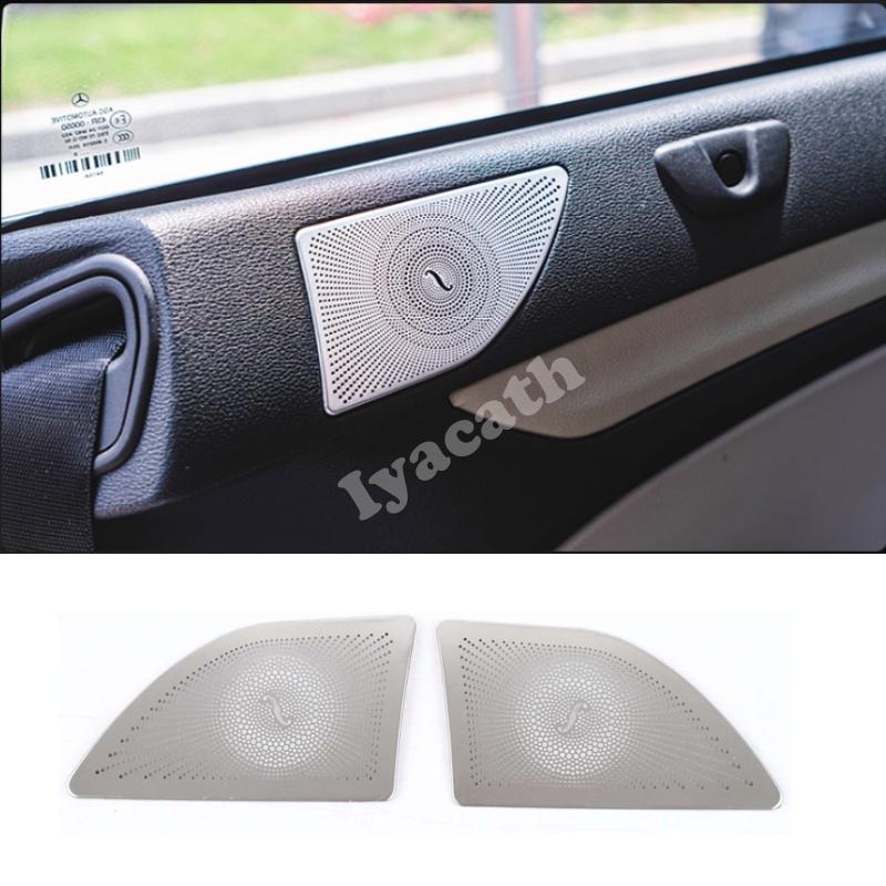 For Mercedes Benz E Class Coupe W207 C207 2009-2016 Interior Car Speaker Cover A Pillar Loudspeaker Door horn Panel Trim Sticker